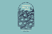 Happiness Comes In Waves, a Sport Illustration by hand draw (Thumbnail 1 of 3)