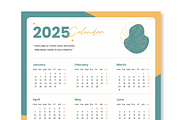 Calendar 2025, a Print Template by nyilstudio (Thumbnail 2 of 3)