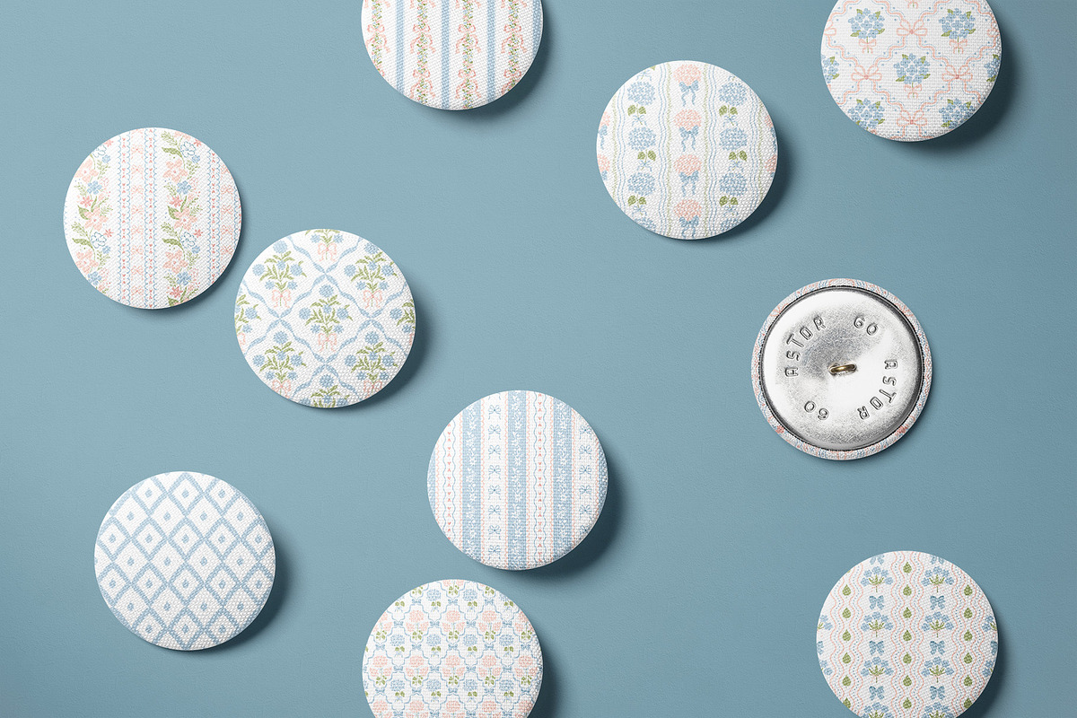 Grandmillennial & Preppy patterns, a Pattern Graphic by Tani Kuzminka (Photo 13 of 26)