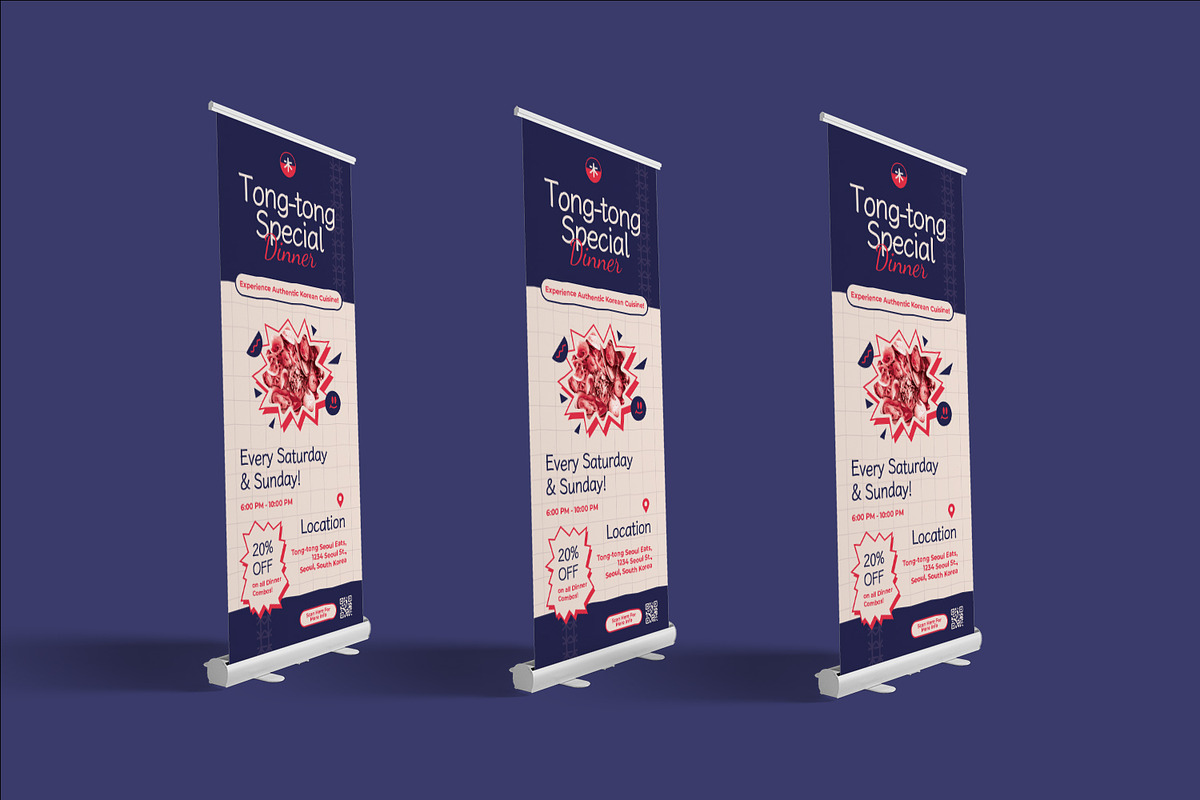 Dinss - Roll Up Banner, a Print Template by Fannan Studio (Photo 2 of 3)