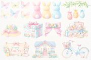 Pastel Easter Animals PNG Clipart, a Seasonal Illustration by SugarCloudStudioArt (Thumbnail 3 of 8)