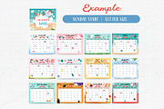 cute calendar for kid design, a Print Template by Piixypeach (Thumbnail 5 of 10)