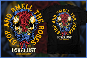 Skull Rose T-shirt Design