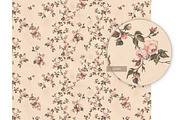 Château Rose Seamless Pattern, a Pattern Graphic by MouseGrey (Thumbnail 8 of 9)