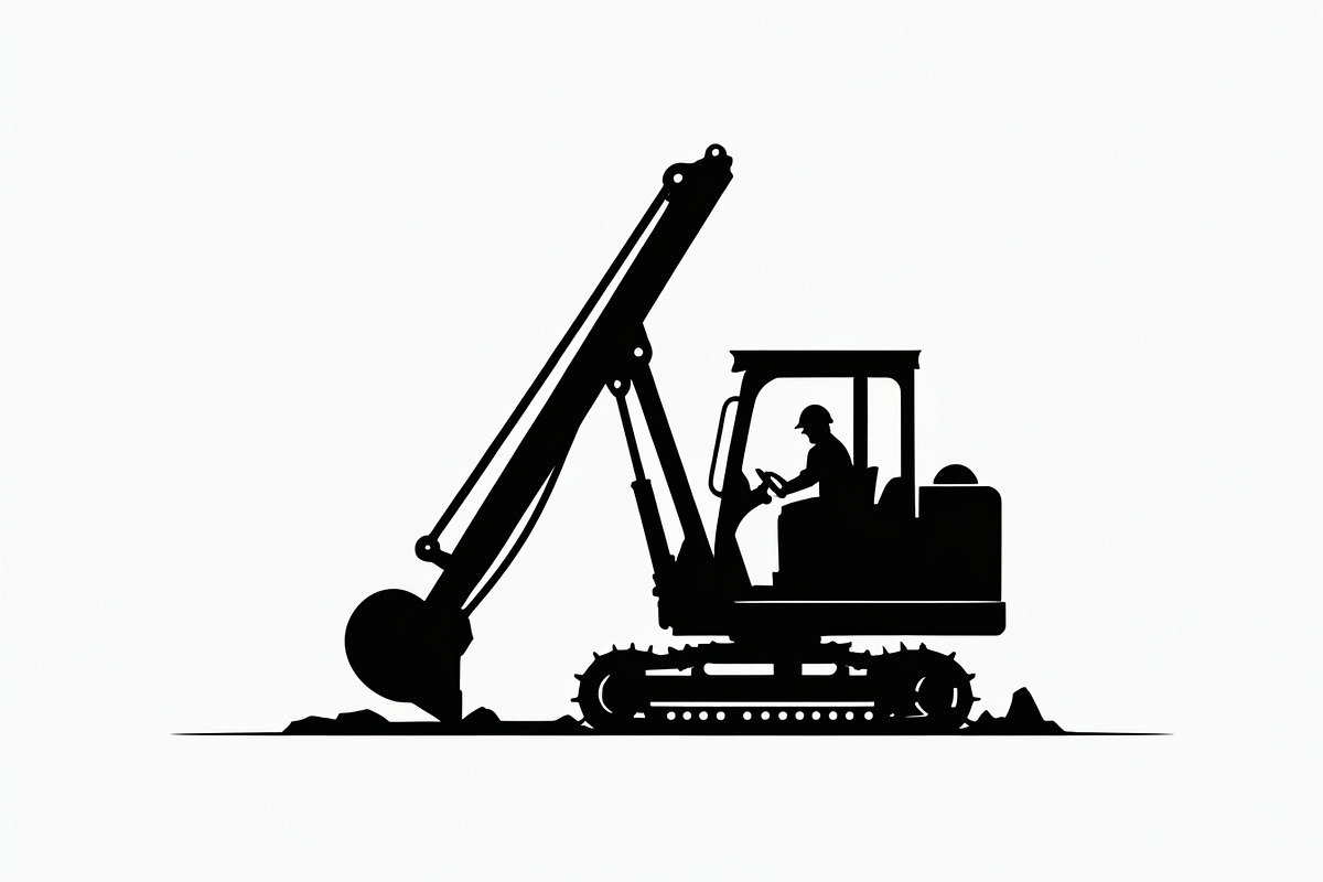 Heavy Equipment Silhouette Bundle, an Illustration by jahid234 (Photo 5 of 7)