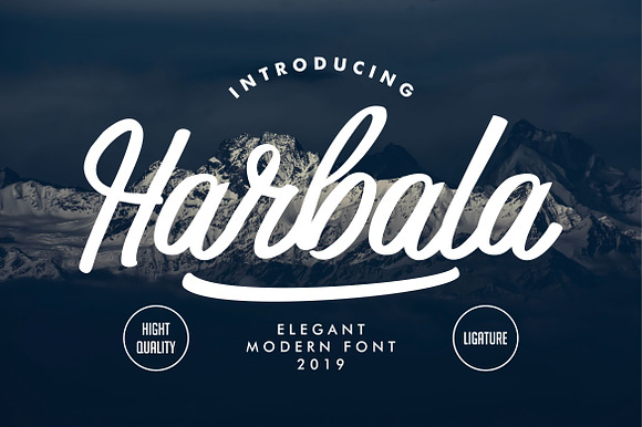 Harbala Elegant Modern Script Font
