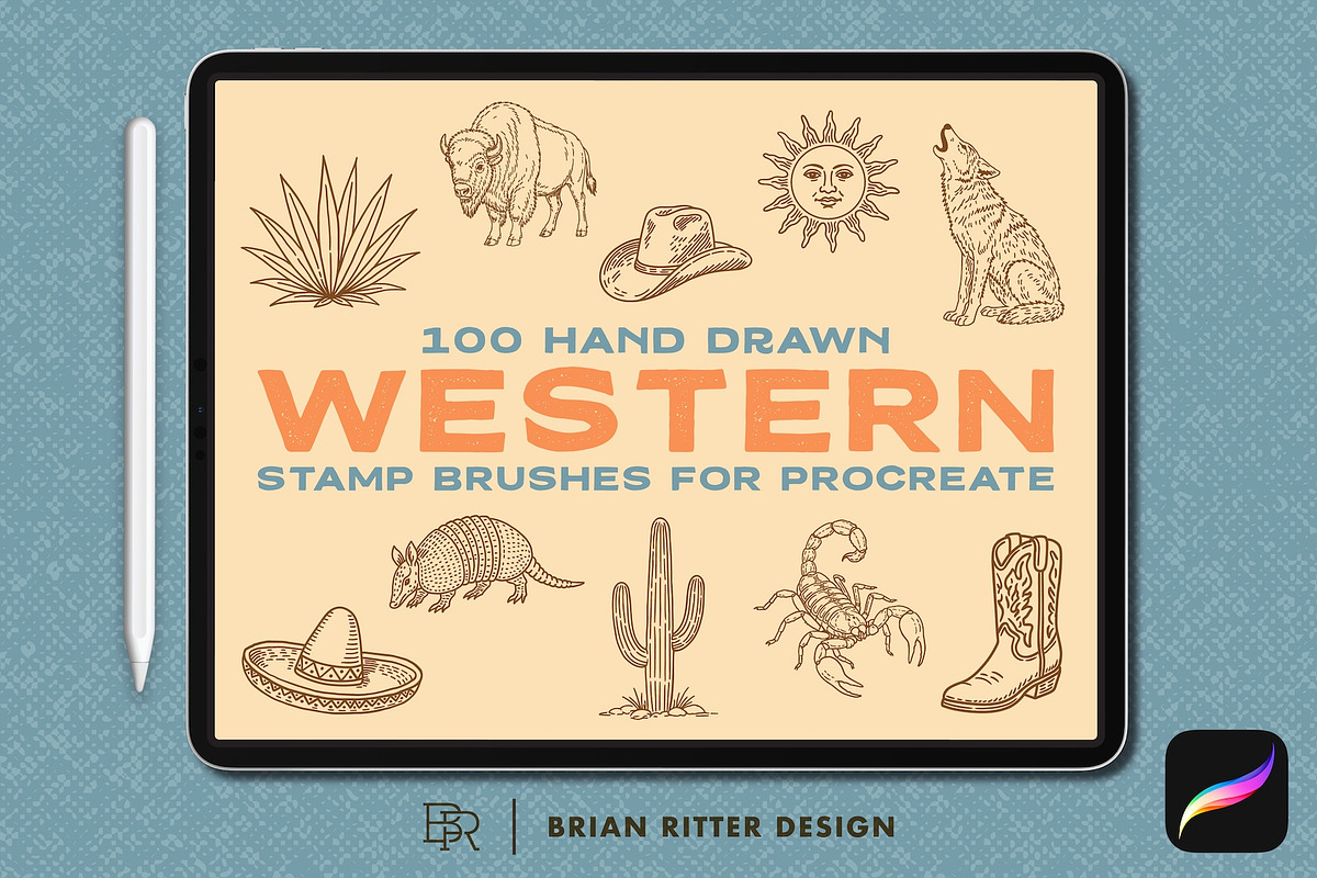 Western Stamp Brushes, a Brush Add-On by Brian Ritter Design (Photo 1 of 5)