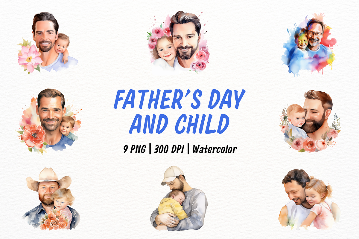 Father's Day with Child Clipart, a Person Illustration by New-School-Wave (Photo 1 of 5)