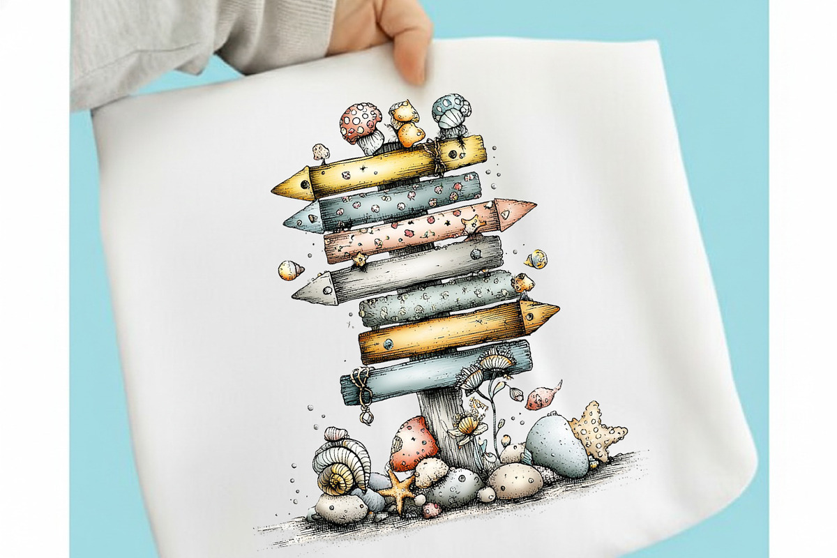 Whimsical Summer Singpost Clipart, an Illustration by designcity5 (Photo 4 of 5)