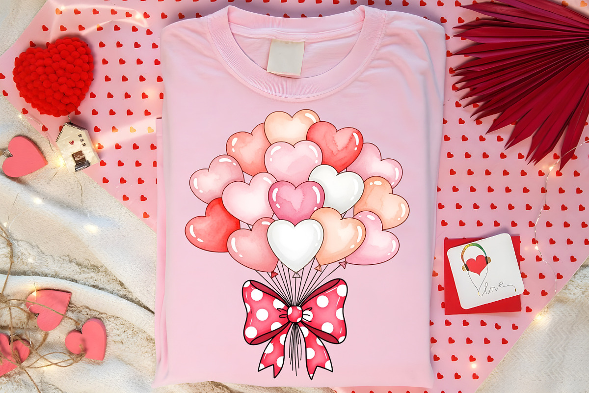 Valentine Heart Balloons PNG, an Illustration by Canvas Craft (Photo 3 of 6)