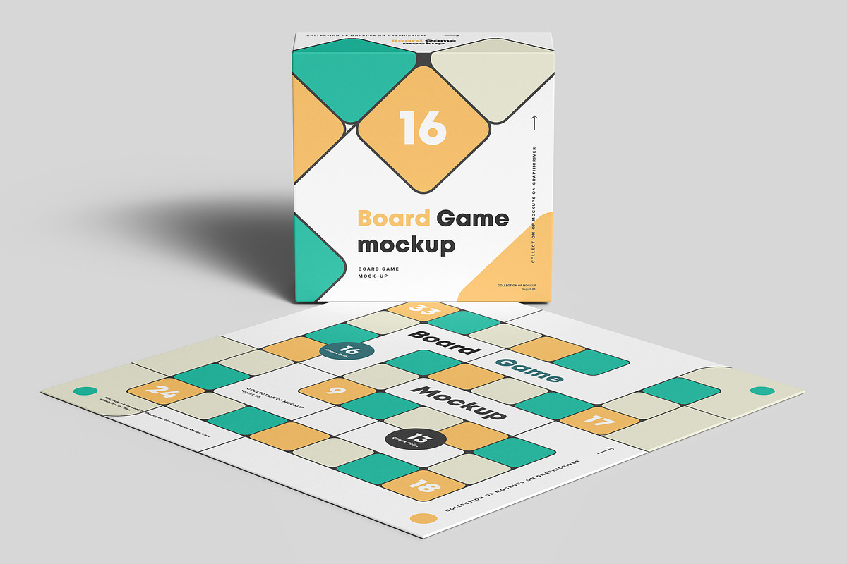 Board Game Mock-up, a Merchandise Mockup by Yogurt86 (Photo 3 of 8)