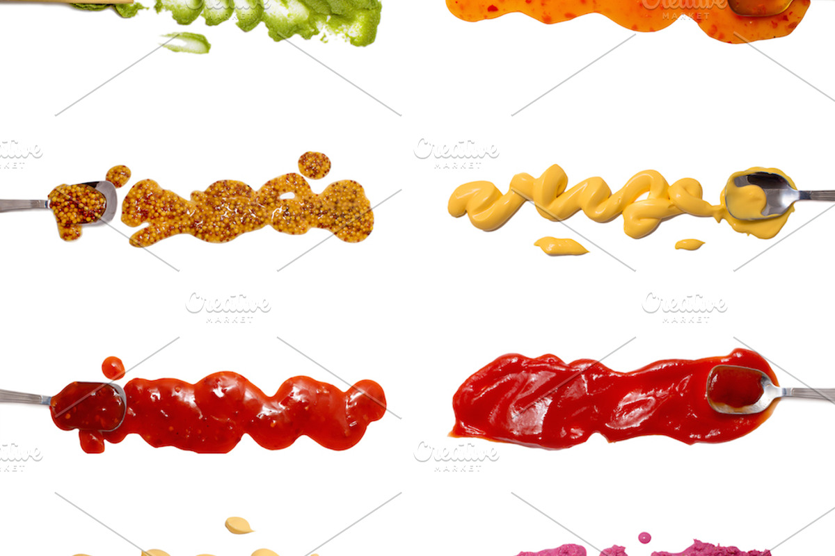 Set of 8 savory sauces and dips, a Food & Drink Photo by EvgeniiAnd (Photo 1 of 2)