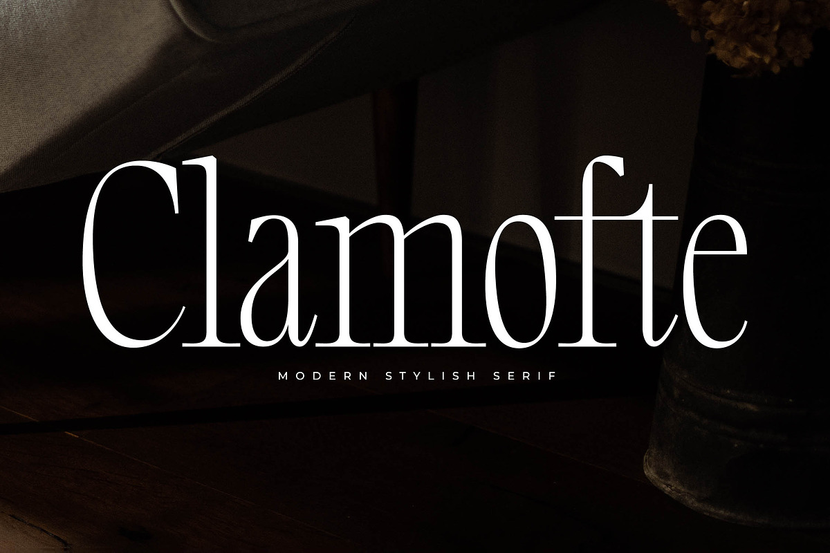 Clamofte Modern Stylish Serif, a Serif Font by Letterena Studios (Photo 1 of 15)