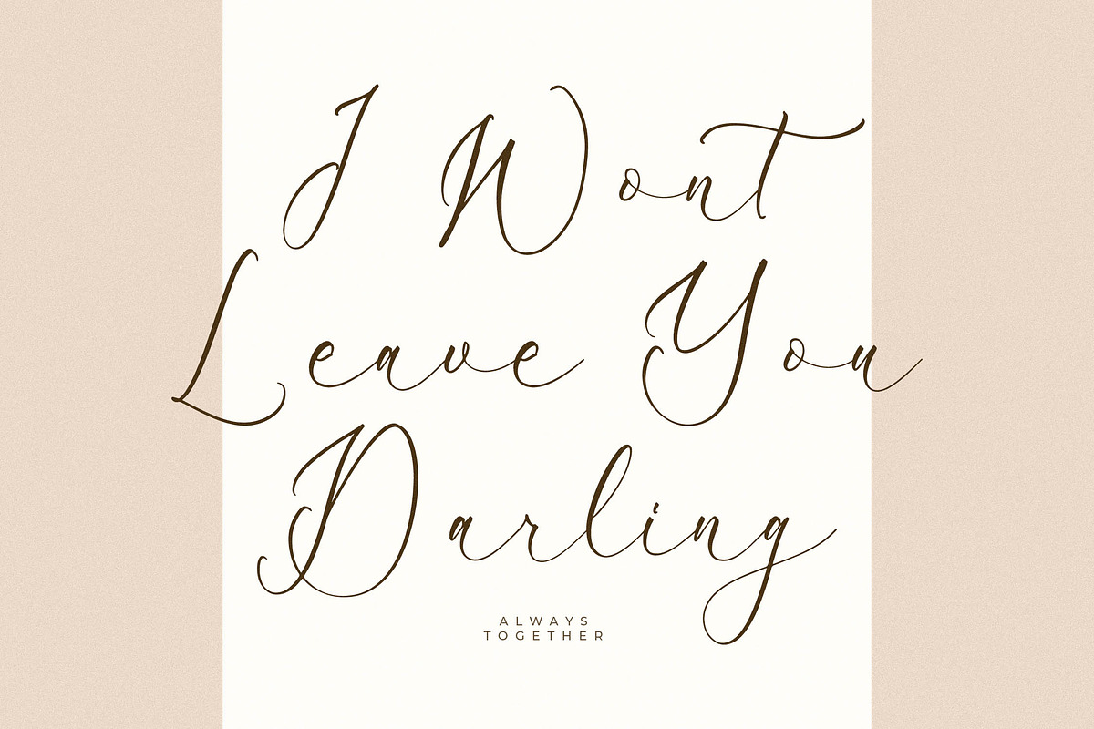 Peach Mondela Beauty Calligraphy, a Script Font by Storytype Studio (Photo 7 of 15)