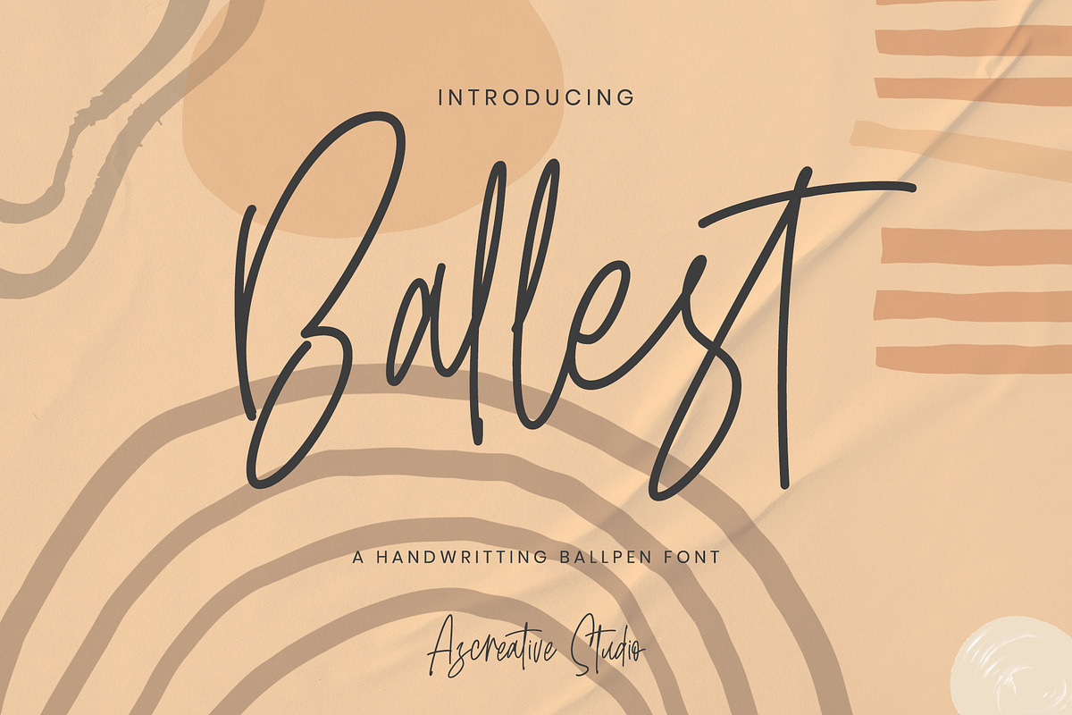 Ballest - Monoline Signature Font, a Script Font by Azcreative Studio (Photo 1 of 9)