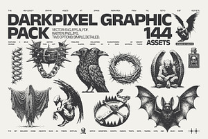 144 DarkPixel Graphic Pack