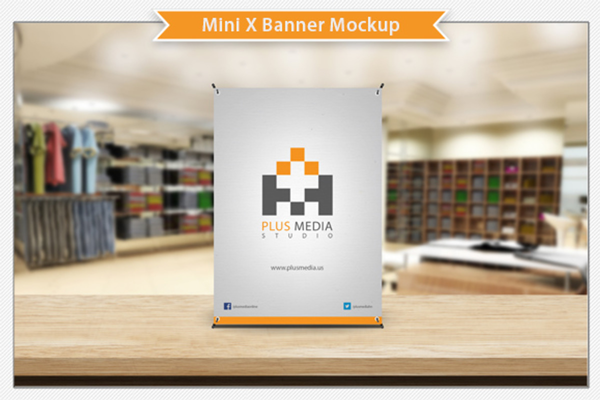 Mini X Banner Mockup, an Advertising Mockup by Plus Media (Photo 5 of 5)