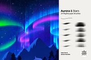 Aurora & stars brushes for procreate, a Brush Add-On by Luuuka studio (Thumbnail 5 of 6)