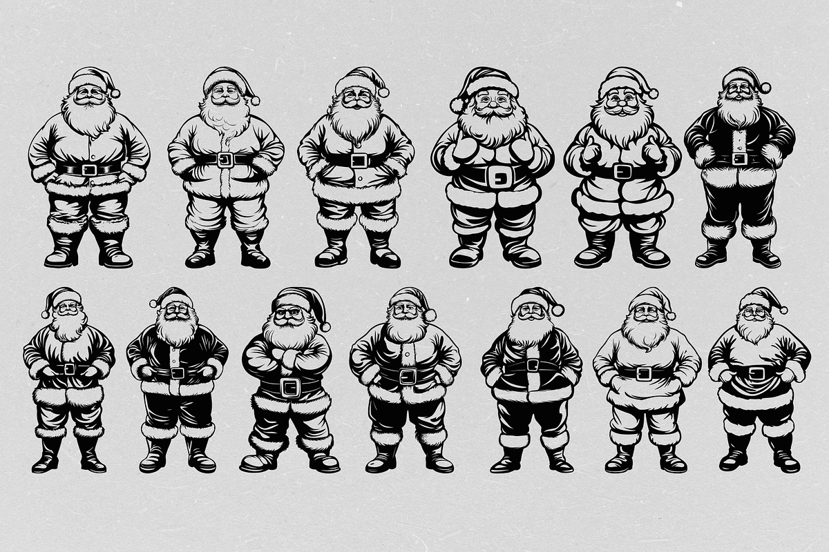 80 Santa Claus Illustration Vector, a Person Illustration by Alternate Studio (Photo 4 of 8)