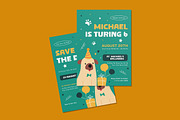 Cute Dog Birthday Invitation, an Invitation Template by iDoodle Studio (Thumbnail 4 of 4)