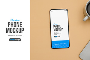 Phone Mockup Flat Yellow, an Android Mockup by SimplDesign