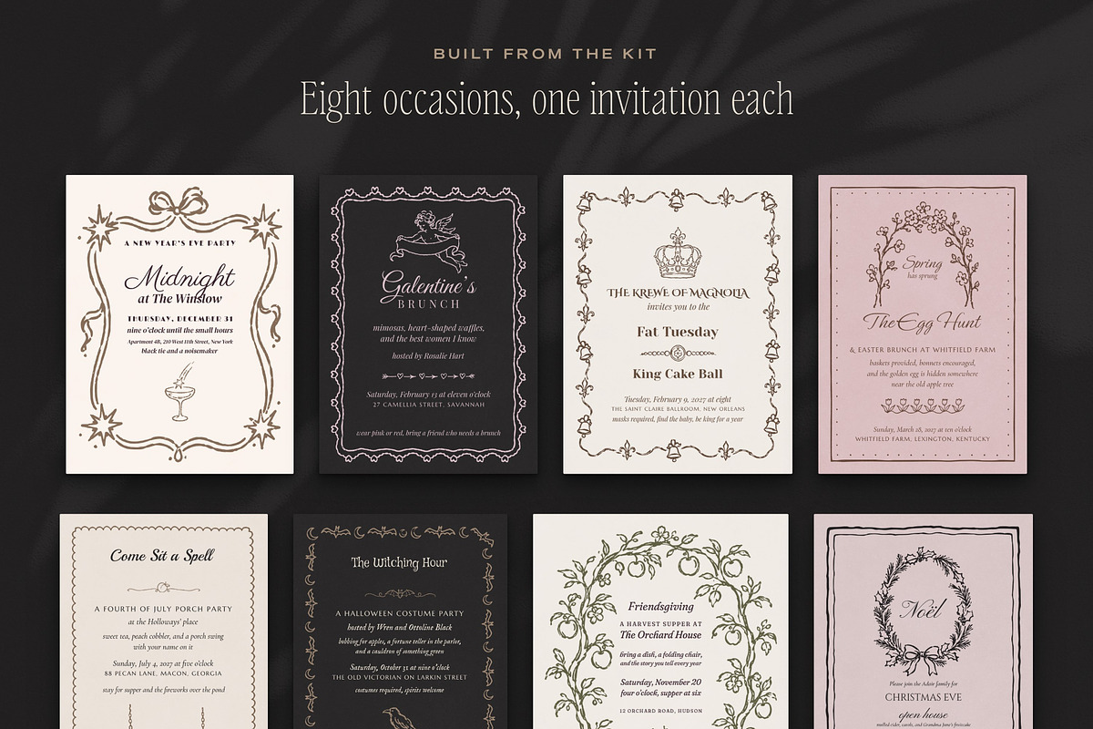 Holiday Party Invite Creator Bundle, an Object Graphic by The October Creative (Photo 3 of 24)