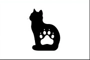Cat Silhouette Paw Cutout Set, an Illustration by hafijul (Thumbnail 9 of 9)
