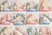 Baby Boy & Girl Maternity Backdrops, a Background Graphic by Walllow Creatives (Thumbnail 1 of 3)