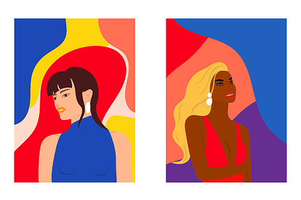 Fashion portraits of beautiful women