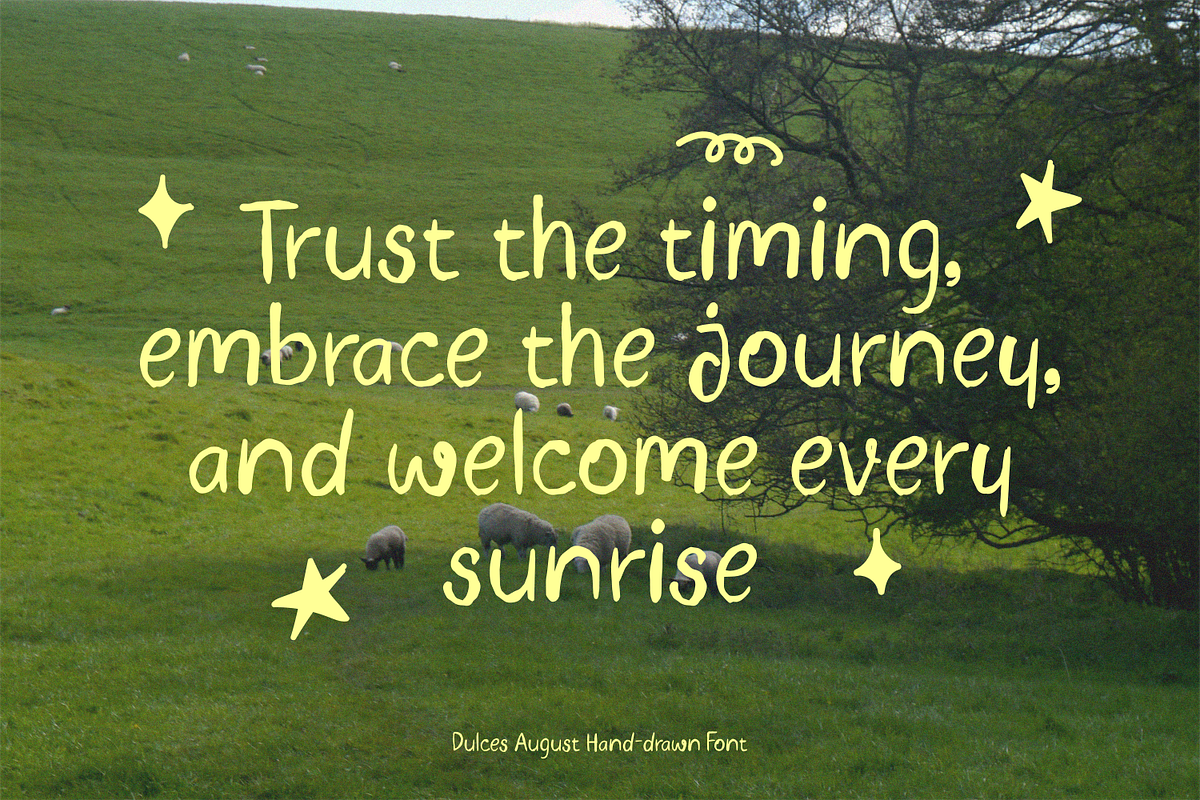 Dulces August Cute Handwritten Font, a Handwritten Font by Lalalope (Photo 2 of 13)
