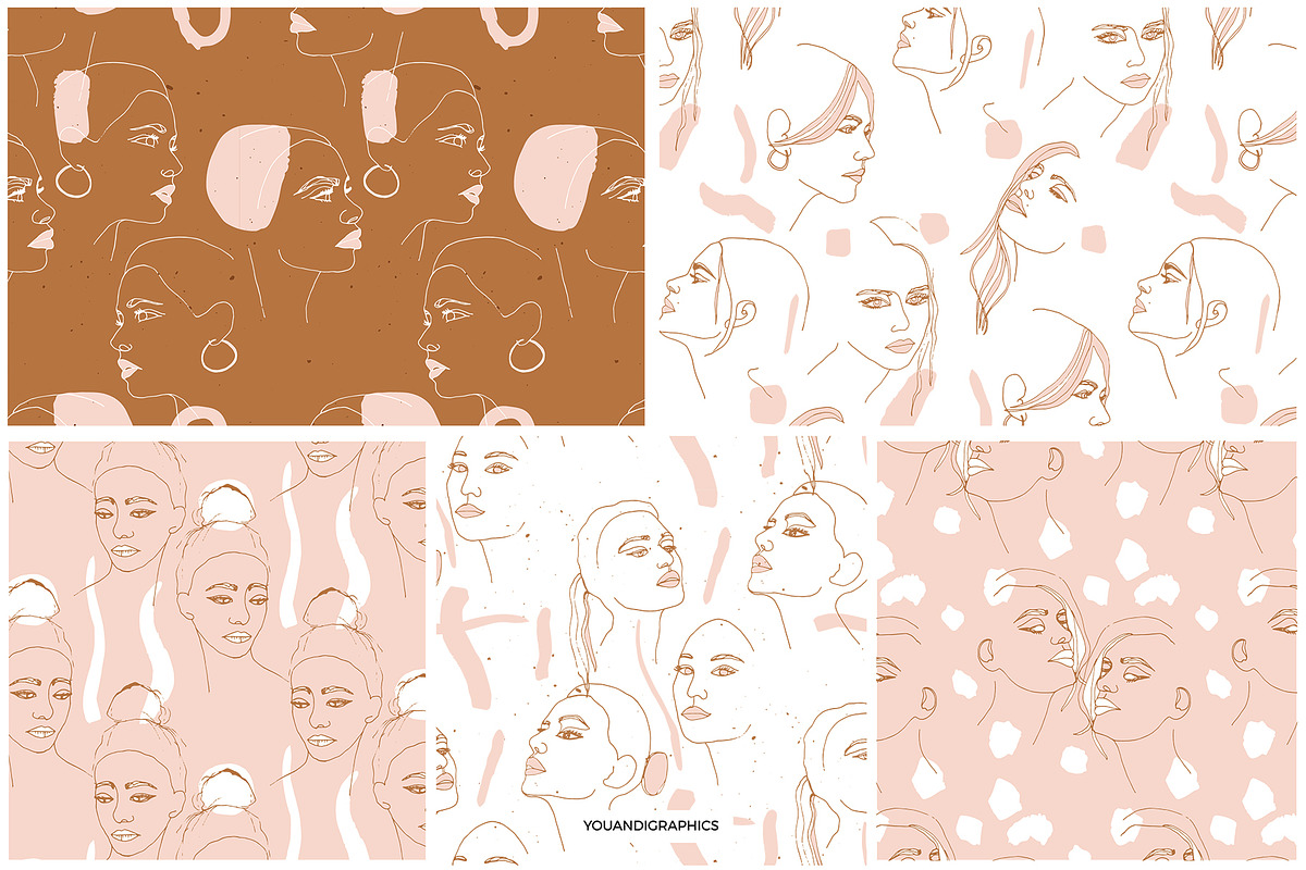 Women Patterns & Illustration Prints, a Pattern Graphic by Youandigraphics