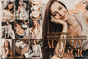 12 Autumn Magic Photoshop Actions, an Action Add-On by Hue Palettte Studio (Thumbnail 1 of 10)