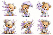 Whimsical spring teddy bear Clipart, an Illustration by Designworld (Thumbnail 4 of 7)