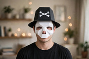Halloween Skull Mask - 3d papercraft, a Card Template by PAPER amaze (Thumbnail 3 of 4)