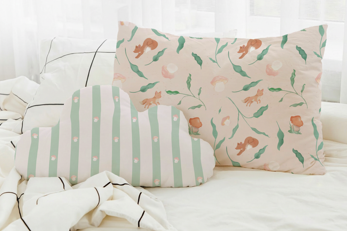 Woodland Fox Mushroom Pattern, a Pattern Graphic by Little Creative Scribbles (Photo 4 of 8)