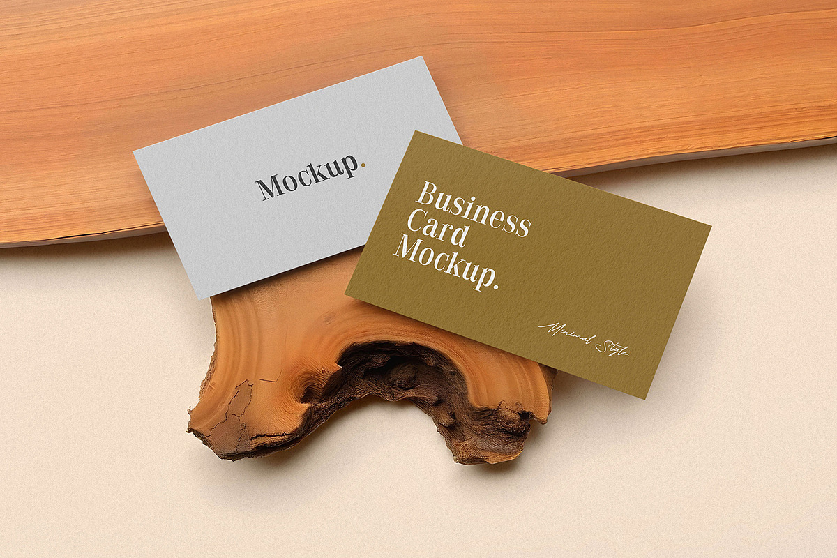Elegant Business Card Mockups, an Advertising Mockup by MahmoudWally (Photo 3 of 5)