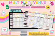 Multiple Revenue Planner Spreadsheet, a Stationery Template by bellaROSEworkshop (Thumbnail 5 of 5)