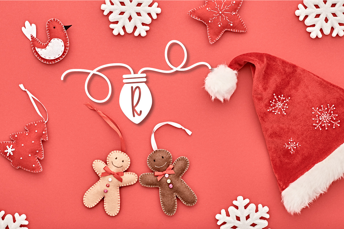 YULE - Christmas Lights Font preview 8