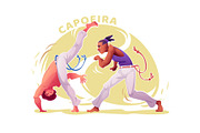 Capoeira action poses, an Illustration by VectorVision (Thumbnail 2 of 13)