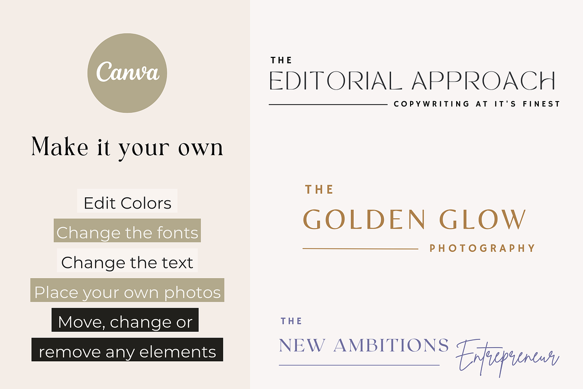 Branding Kit Logo Template Minimal, a Branding & Logo Template by HerstedHertz (Photo 3 of 7)