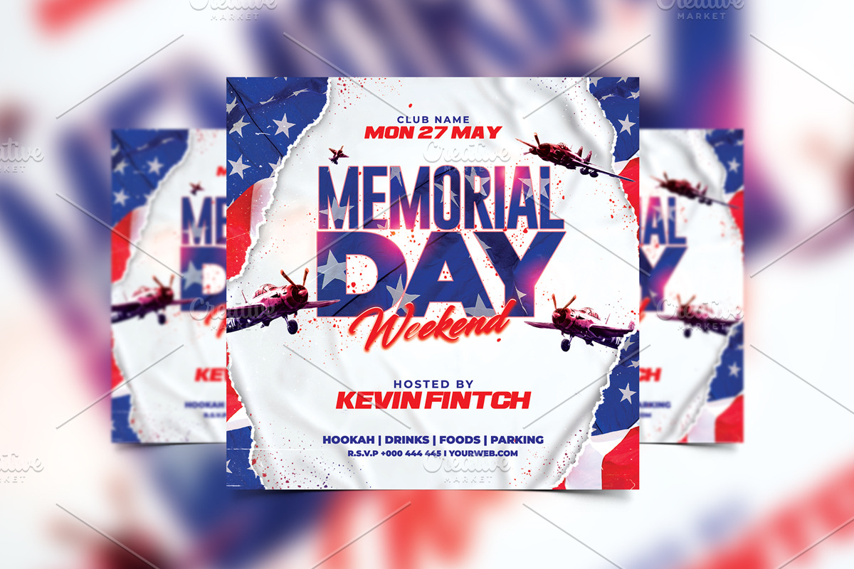 Memorial Day Weekend Flyer, a Flyer Template by StarPixles11