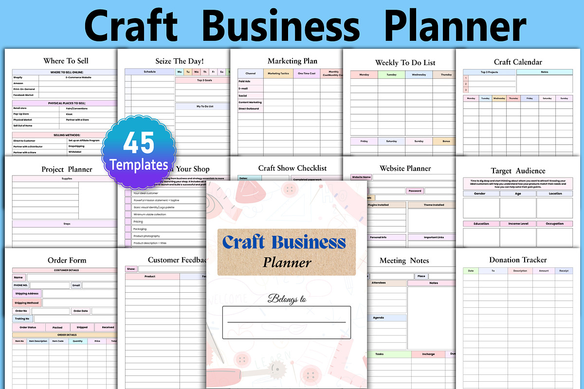 Colorful Mega Bundle Canva Template, a Stationery Template by Designmela01 (Photo 13 of 16)