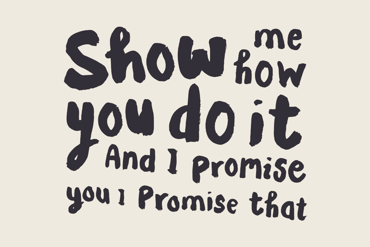 Display font Just like heaven brush preview 7