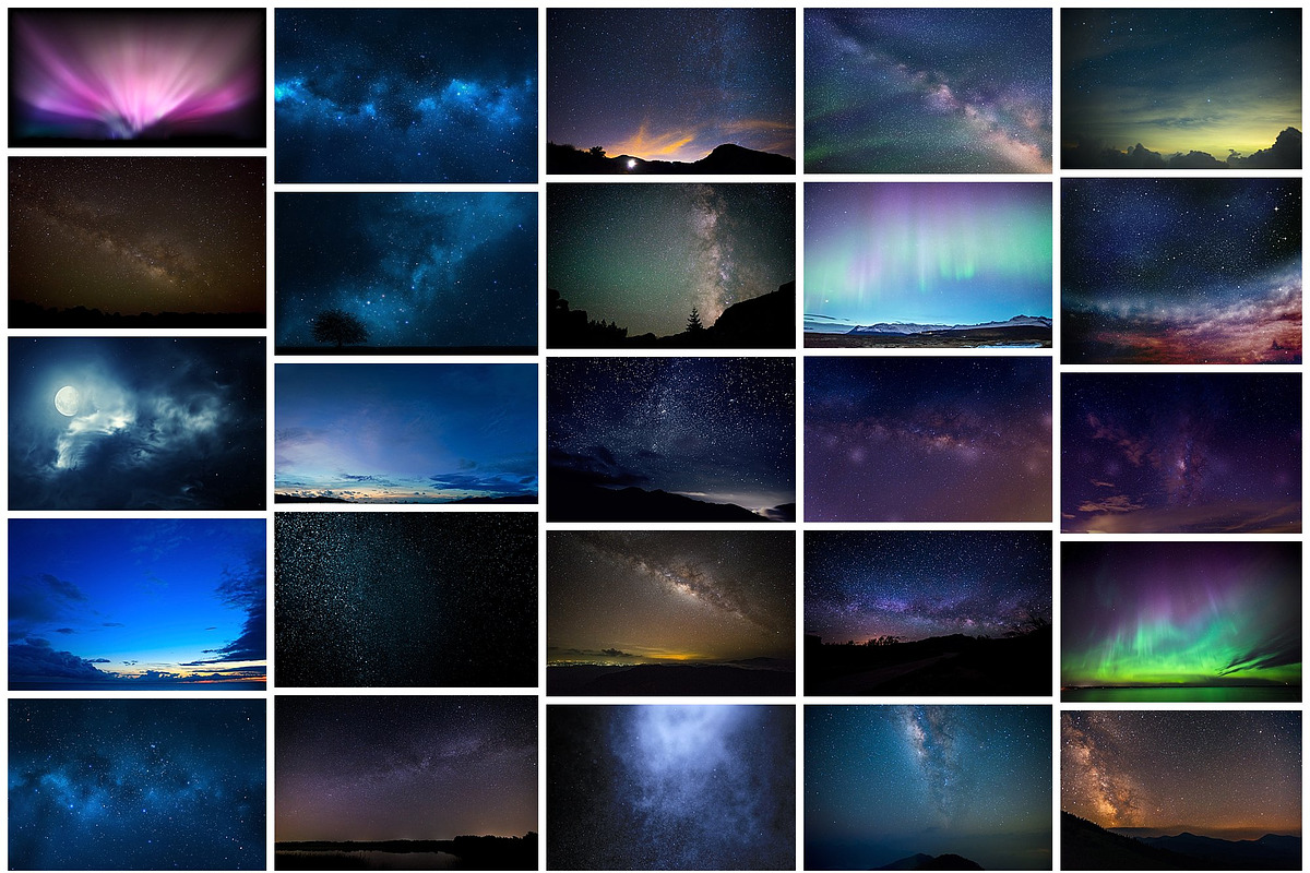 50 Starry Night Overlays preview 2