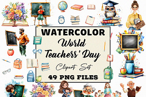 World Teachers' Day Clipart Pack