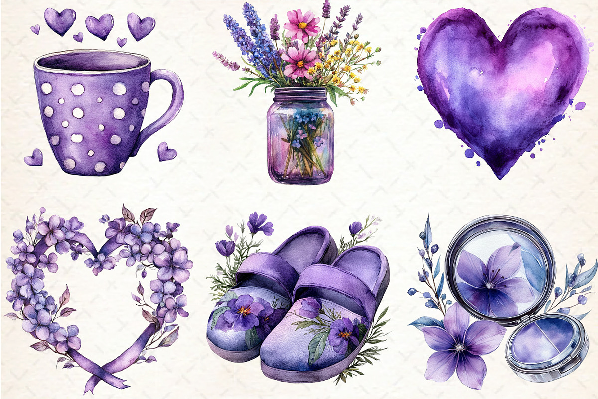 Purple Mother's Day Sublimation Clip, an Illustration by Libby Wishes (Photo 6 of 6)