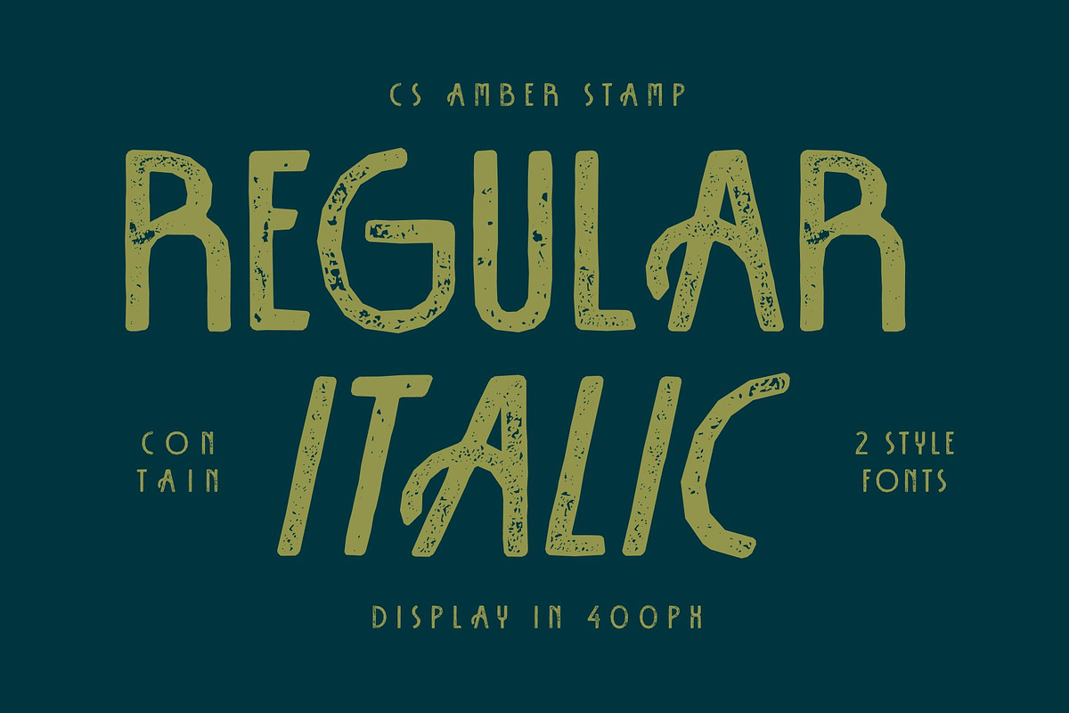 CS Amber Stamp, a Sans Serif Font by Craft Supply Co. (Photo 3 of 8)