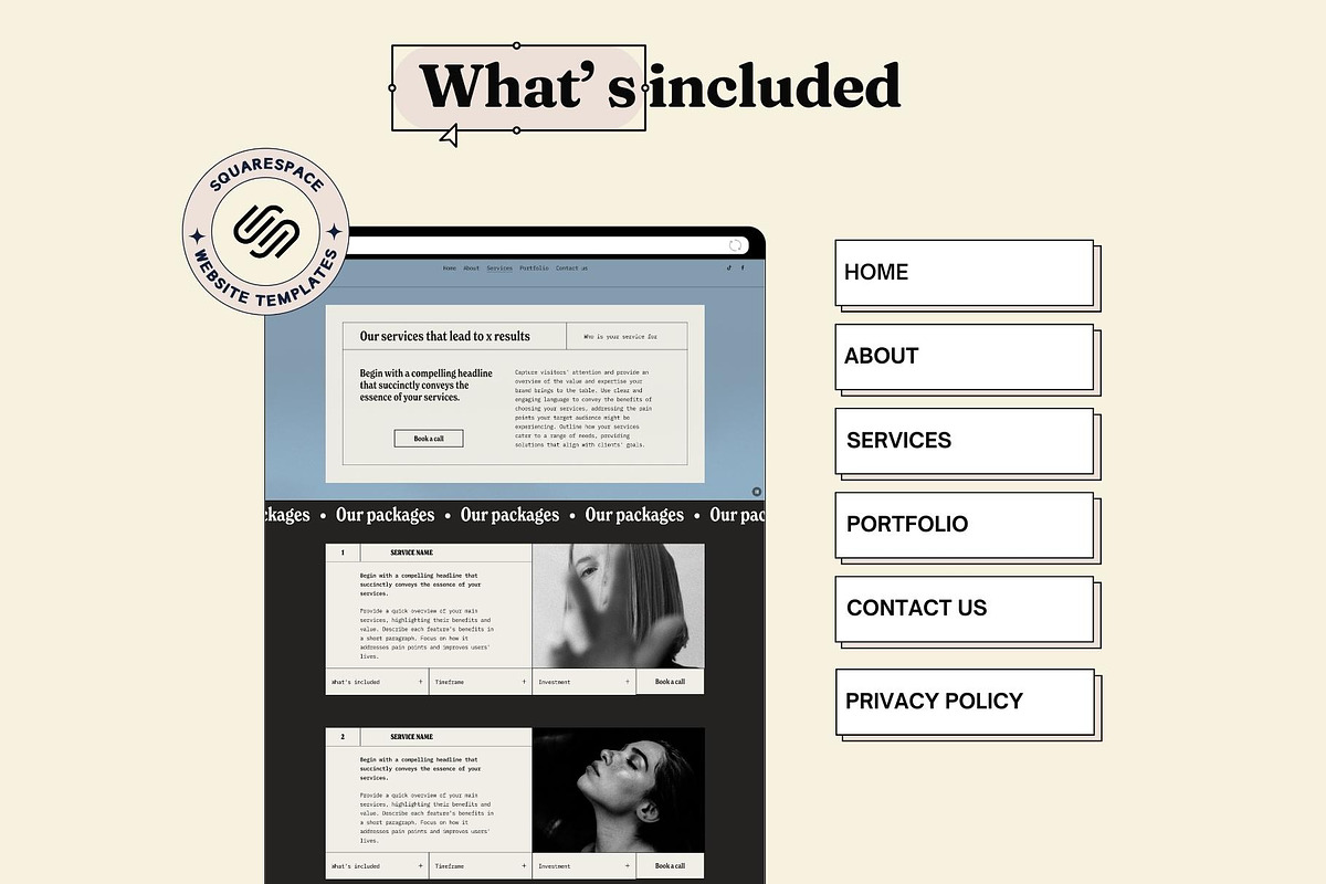 Squarespace Website template, a Squarespace Template by Ciel Lumiere (Photo 3 of 11)