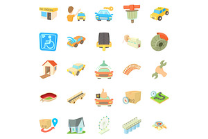 City Elements Icons Set