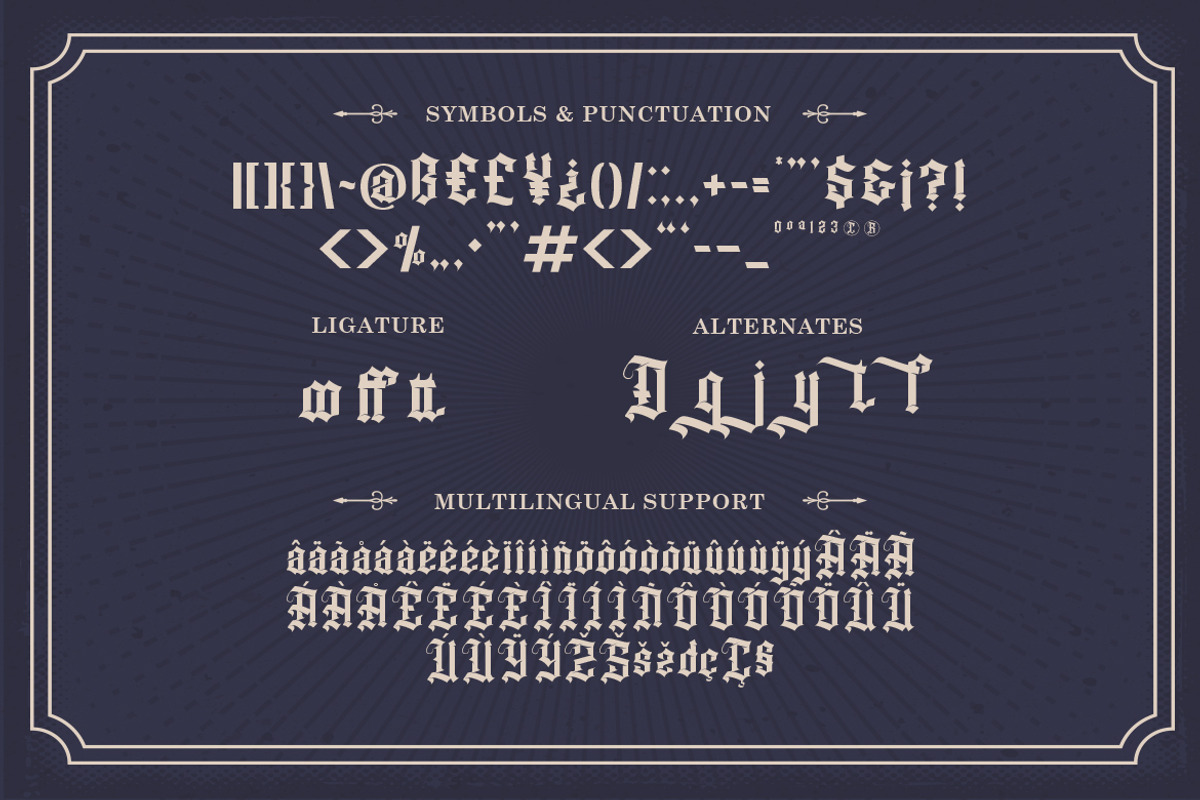 Dutch Brigade - Modern Blackletter, a Blackletter Font by Typefactoryco (Photo 3 of 9)